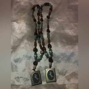 Matching “unicorn book” locket necklace set